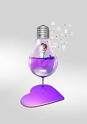 PSD 외국인 편집이미지 커플 여자 남자 전구 키스 사랑 물 보라색 하트 떨어짐 정열 이미지편집 자연요소 모양 감정 컬러 컨셉 관계 사람 인종 애정표현 파일형식