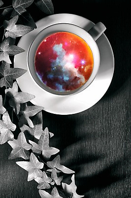 JPG 식물 편집이미지 잎 사람없음 반사 3D 우주 꿈 커피잔 찻잔 디지털합성 과거 디지털아트 편집실사 편집3D 커피 컨셉 잔 CG 파일형식