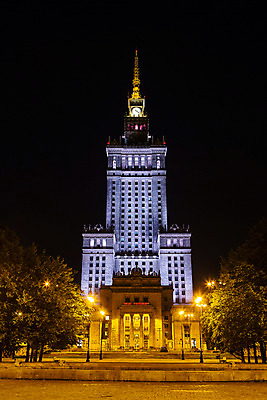 포토 JPG 해외풍경 유럽 야경 사람없음 야외 건물 동유럽 폴란드 문화과학궁전 바르샤바 국내포토 해외 건축물 나라 풍경 궁전 야간 파일형식 풍경_경치