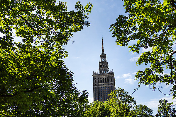 포토 JPG 주간 나무 식물 해외풍경 유럽 하늘 풍경 사람없음 야외 건물 탑 동유럽 폴란드 바르샤바 문학과학궁전 국내포토 자연요소 해외 건축물 나라 궁전 파일형식