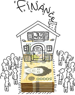 편집이미지 지폐 돈 비즈니스 포토일러 부동산 주택 사람 금융 시세 원화 오만원 신사임당 이미지편집 AI파일 건물 경제 재산 파일형식 벡터