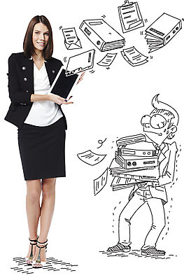 전신 서양인 외국인 편집이미지 여자 남자 비즈니스 포토일러 스트레스 서기 웃음 들기 사람 정장 20대 성인 두명 태블릿 업무 비즈니스맨 비즈니스우먼 문서 파일 업무과다 청년만 성인만 이미지편집 AI파일 옷 모션 표정 인종 청년 전자제품 스마트기기 작업 직장인 파일형식 벡터