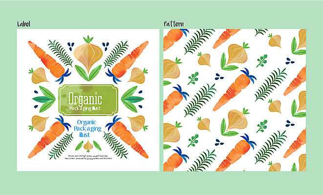 식물 백그라운드 패턴 채소 일러스트 양파 나뭇잎 사람없음 라벨 당근 유기농 국내일러스트 AI파일 웰빙 잎 무늬 뿌리채소 프레임 파일형식 벡터