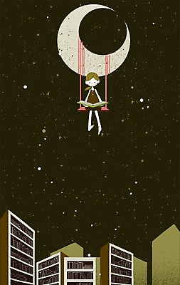 PSD 여자 별 어린이 줄 의자 일러스트 상상 책장 상상일러스트 한명 사람 소녀 책 독서 달 여자만 여자한명만 어린이만 소녀만 소녀한명만 동심 국내일러스트 자연요소 1 가구 파일형식