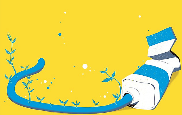 PSD 식물 컬러 일러스트 상상 상상일러스트 사람없음 파란색 새싹 물감 국내일러스트 미술도구 파일형식