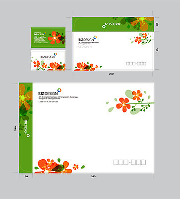 식물 템플릿 꽃 명함 명함템플릿 봉투 서류봉투 편지봉투 사람없음 세트 패키지 봉투템플릿 우편봉투 비즈디자인 이미지템플릿 AI파일 편지 우편물 파일형식 벡터