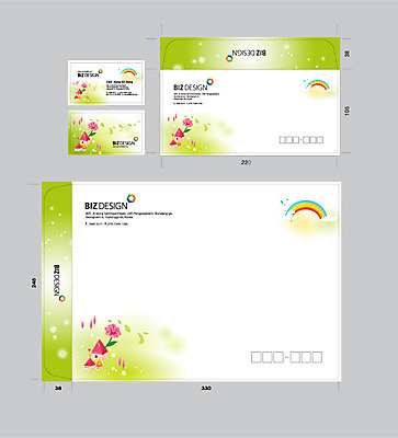 식물 템플릿 꽃 무지개 명함 명함템플릿 봉투 서류봉투 편지봉투 주택 사람없음 세트 패키지 봉투템플릿 우편봉투 비즈디자인 이미지템플릿 AI파일 자연요소 건물 편지 우편물 파일형식 벡터