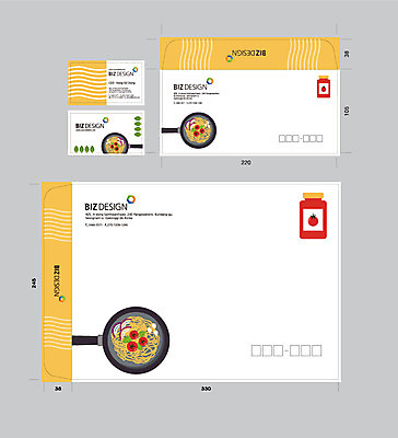 템플릿 음식 명함 명함템플릿 봉투 서류봉투 편지봉투 스파게티 사람없음 세트 프라이팬 패키지 토마토소스 봉투템플릿 우편봉투 비즈디자인 이미지템플릿 AI파일 주방용품 파스타 소스_음식 편지 우편물 파일형식 벡터