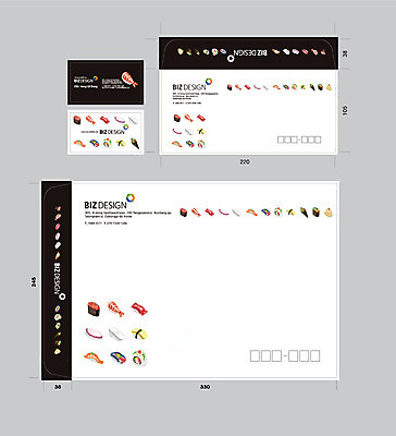 템플릿 음식 명함 명함템플릿 봉투 서류봉투 편지봉투 사람없음 세트 초밥 패키지 봉투템플릿 우편봉투 일본음식 비즈디자인 이미지템플릿 AI파일 편지 우편물 파일형식 벡터