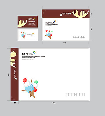 템플릿 명함 명함템플릿 아이스크림 봉투 서류봉투 편지봉투 사람없음 세트 과자 패키지 봉투템플릿 우편봉투 비즈디자인 이미지템플릿 AI파일 디저트 편지 우편물 파일형식 벡터