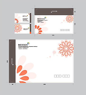 템플릿 문양 컬러 무늬 꽃무늬 명함 명함템플릿 봉투 서류봉투 편지봉투 사람없음 세트 주황색 패키지 겹침 봉투템플릿 우편봉투 비즈디자인 이미지템플릿 AI파일 꽃 편지 우편물 파일형식 벡터