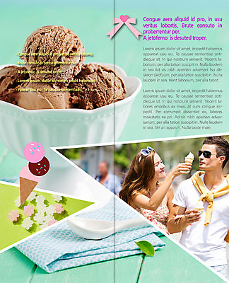 PSD 서양인 외국인 백인 템플릿 편집 표지디자인 북디자인 커플 출판디자인 여자 남자 내지 음식 리플렛 백그라운드 2단접지 북커버 아이스크림 서기 들기 사람 팜플렛 상반신 성인 두명 앞모습 숟가락 성인만 이미지템플릿 뷰포인트 관계 모션 디저트 수저 인종 파일형식