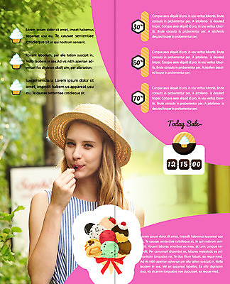 PSD 서양인 외국인 백인 템플릿 편집 표지디자인 북디자인 출판디자인 여자 내지 음식 리플렛 백그라운드 2단접지 북커버 아이스크림 사람 팜플렛 상반신 성인 앞모습 먹기 여자만 성인여자만 성인만 이미지템플릿 뷰포인트 모션 디저트 인종 파일형식