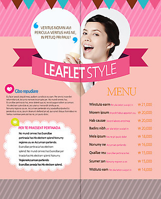 PSD 서양인 외국인 백인 템플릿 편집 표지디자인 북디자인 출판디자인 여자 내지 음식 리플렛 백그라운드 2단접지 북커버 아이스크림 한명 사람 팜플렛 상반신 성인 하트 메뉴 여자만 여자한명만 성인여자만 성인만 이미지템플릿 모양 1 디저트 인종 파일형식