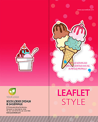 PSD 템플릿 편집 표지디자인 북디자인 출판디자인 표지 음식 리플렛 백그라운드 2단접지 북커버 아이스크림 팜플렛 사람없음 컵 숟가락 이미지템플릿 식기 디저트 수저 파일형식