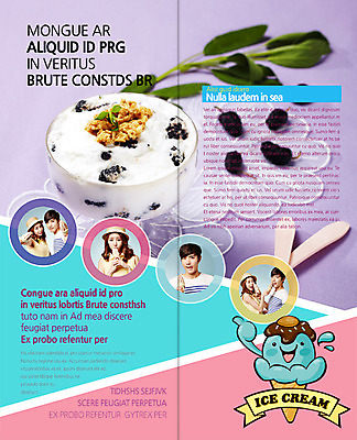 PSD 템플릿 편집 표지디자인 북디자인 출판디자인 여자 남자 내지 음식 리플렛 백그라운드 2단접지 북커버 아이스크림 사람 동양인 팜플렛 여러명 상반신 성인 앞모습 한국인 요거트 건포도 성인만 이미지템플릿 뷰포인트 다수 포도 디저트 유제품 인종 건과일 파일형식