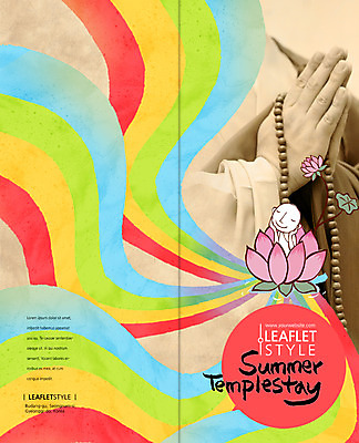 PSD 템플릿 편집 표지디자인 북디자인 출판디자인 표지 종교 리플렛 백그라운드 불교 2단접지 북커버 연꽃 서기 들기 사람 손짓 팜플렛 상반신 성인 앞모습 컬러풀 손모으기 염주 성인만 이미지템플릿 꽃 뷰포인트 컬러 모션 불교용품 파일형식