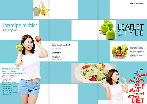 PSD 템플릿 편집 표지디자인 북디자인 출판디자인 여자 표지 리플렛 백그라운드 다이어트 북커버 과일 3단접지 바나나 들기 사람 동양인 팜플렛 상반신 성인 두명 앞모습 뷰티 놀람 샐러드 한국인 사과 칼로리 여자만 성인여자만 성인만 이미지템플릿 감정 음식 뷰포인트 모션 표정 건강 인종 파일형식
