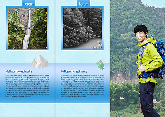 PSD 템플릿 편집 표지디자인 북디자인 출판디자인 남자 내지 리플렛 여행 백그라운드 북커버 3단접지 한명 서기 미소 사람 동양인 팜플렛 상반신 성인 옆모습 등산 폭포 한국인 등산복 남자만 남자한명만 성인남자만 성인만 이미지템플릿 1 옷 뷰포인트 모션 자연 표정 인종 트래킹 파일형식