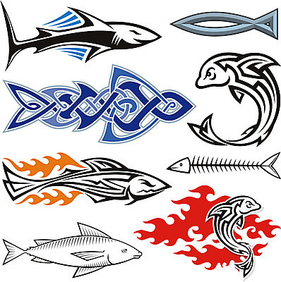 EPS 해외이미지 동물 디자인 기독교 일러스트 불꽃 어류 검은색 심볼 부족 고립 공격적 해외202004 해외일러스트 종교 컬러 컨셉 불 수중동물 파일형식 벡터 이미지허브