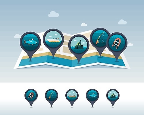 EPS 해외이미지 동물 바다 섬 여행 지도 요트 일러스트 낚시 휴가 어류 풍경 여름 세트 잡기 보트 크루즈 참치 사인 지느러미 모터보트 고무 얼레 충고 해외202004 해외일러스트 계절 모션 레저 수중동물 배 선박 파일형식 벡터 이미지허브