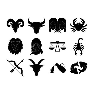 EPS 해외이미지 일러스트 세트 만화 수집 심플 양자리 물병자리 사자자리 처녀자리 염소자리 쌍둥이자리 전갈자리 천칭자리 물고기자리 암 황소자리 해외202004 해외일러스트 별자리 질병 파일형식 벡터 이미지허브