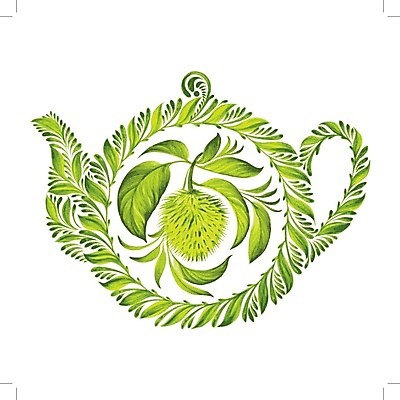 EPS 해외이미지 식물 디자인 문화 백그라운드 잎 과일 일러스트 수채화 미술 사람없음 초록색 찻주전자 해외202004 해외일러스트 컬러 주전자 문화예술 파일형식 벡터 이미지허브