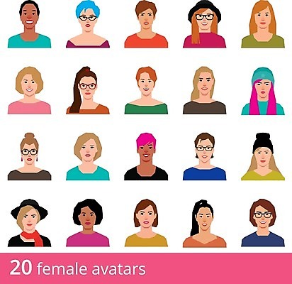 EPS 해외이미지 학생 문화 얼굴 백그라운드 일러스트 비즈니스 통신 성인 10대 세트 머리 플랫 사인 소셜 아바타 힙스터 사용자 해외202004 해외일러스트 패션 청소년 사람 신체부위 파일형식 벡터 이미지허브