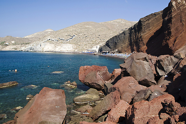 포토 JPG 해외이미지 바다 섬 여행 자연 하늘 휴가 휴식 풍경 사람없음 야외 물 여름 파란색 관광지 태양 흰색 뜨거움 투명 지중해 그리스 화산 암초 타운 산토리니 이국적 해외202004 해외포토 자연요소 계절 유럽 컬러 컨셉 산 도시 생태계 파일형식 이미지허브