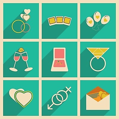 EPS 해외이미지 일러스트 편지봉투 사람없음 와인 하트 반지 샴페인 편지지 반지케이스 풍선 남자기호 여자기호 해외202004 해외일러스트 모양 장신구 봉투 주류 편지 보관함 성별기호 파일형식 벡터 이미지허브