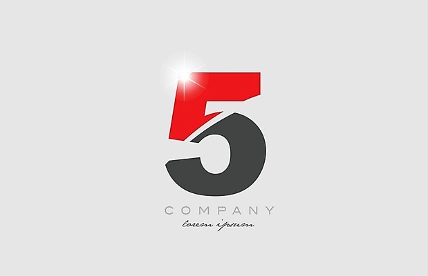 EPS 해외이미지 모양 템플릿 디자인 백그라운드 일러스트 회사 비즈니스 빨간색 반짝임 숫자 회색 심볼 신분 5 엘리먼트 활자 해외202004 해외일러스트 문자 컬러 모션 활자판 파일형식 벡터 인쇄판 인쇄 이미지허브
