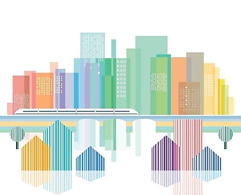 EPS 해외이미지 모양 패턴 일러스트 추상 건물 그래픽 장식 도시풍경 블록 도시 해외202004 해외일러스트 건축물 무늬 풍경 파일형식 벡터 이미지허브