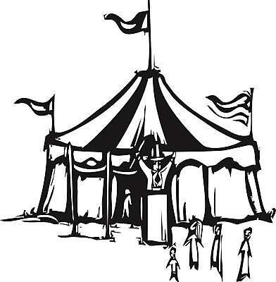 EPS 해외이미지 일러스트 텐트 이벤트 공연 광대 서커스 공평 목판화 회복 해외202004 해외일러스트 컨셉 캠핑도구 파일형식 벡터 이미지허브