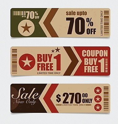 EPS 해외이미지 스티커 일러스트 사람없음 세트 갈색 라벨 세일 빈티지 쿠폰 바코드 해외202004 해외일러스트 컬러 컨셉 프레임 파일형식 벡터 이미지허브