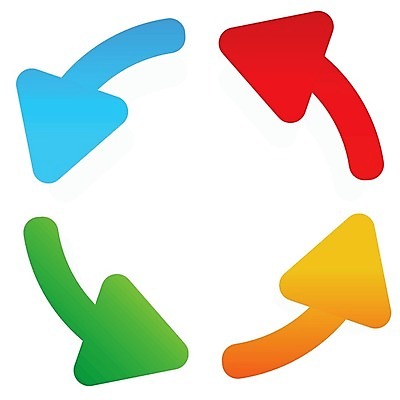 EPS 해외이미지 모양 컨셉 곡선 일러스트 화살 그래픽 원형 고리 구부린 순환 반전 무한 사방 해외202004 해외일러스트 도형 선 모션 파일형식 벡터 이미지허브