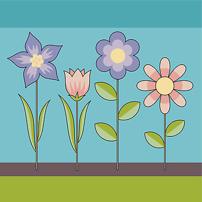 EPS 해외이미지 디자인 꽃 분홍색 백그라운드 일러스트 장식 수확 만화 복고 정사각형 해외202004 해외일러스트 도형 식물 컬러 농업 파일형식 벡터 이미지허브