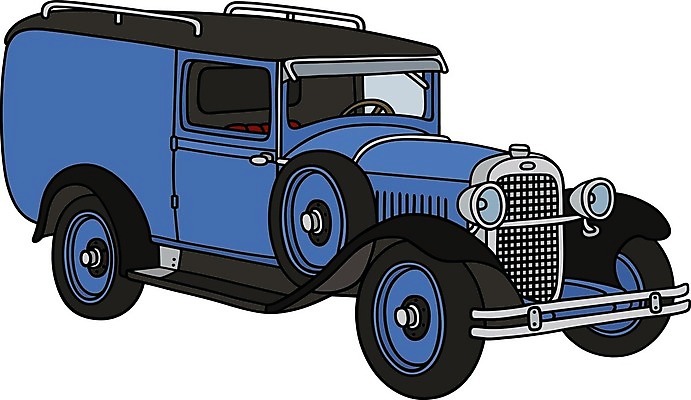 EPS 해외이미지 일러스트 자동차 사람없음 파란색 검은색 빈티지 클래식 승합차 복고 클래식카 해외202004 해외일러스트 육상교통 컬러 컨셉 승용차 파일형식 벡터 이미지허브