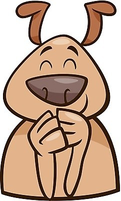 EPS 해외이미지 캐릭터 일러스트 웃음 사람없음 반려동물 갈색 귀여움 개 만화 손모으기 입가림 해외일러스트 일러캐릭터 동물 컬러 컨셉 포유류 표정 손짓 가림 파일형식 벡터 이미지허브