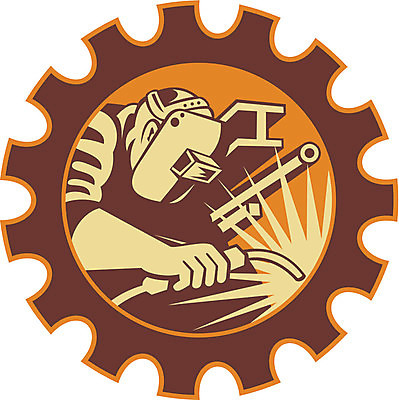 EPS 해외이미지 일러스트 불꽃 노동자 가면 그래픽 손전등 바 제조 톱니바퀴 복고 기어 용접 용접공 해외202004 해외일러스트 직업 불 조명 파일형식 벡터 이미지허브