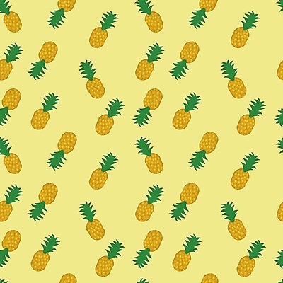 EPS 해외이미지 라이프스타일 백그라운드 패턴 일러스트 사람없음 노란색 파인애플 해외202004 해외일러스트 컬러 무늬 과일 생활 열대과일 파일형식 벡터 이미지허브