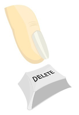 EPS 해외이미지 클립아트 백인 컨셉 일러스트 텍스트 손가락 사람 그래픽 세로 컴퓨터 키보드 밀기 심볼 사인 취소 삭제 키패드 해외202004 해외일러스트 서양인 손 모션 전자제품 파일형식 벡터 이미지허브