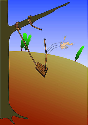 EPS 해외이미지 일러스트 유머 가난 만화 고장 순수 그네 바보 역경 우화 재앙 해외202004 해외일러스트 감정 컨셉 파일형식 벡터 이미지허브