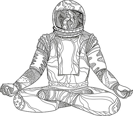 EPS 해외이미지 선 포즈 패턴 불교 일러스트 장난 요가 흑백 연꽃 앉기 우주비행사 표현 낙서 명상 그림 심플 위치 만다라 아사나자세 해외202004 해외일러스트 웰빙 꽃 종교 무늬 모션 촬영기법 우주 요가자세 파일형식 벡터 이미지허브