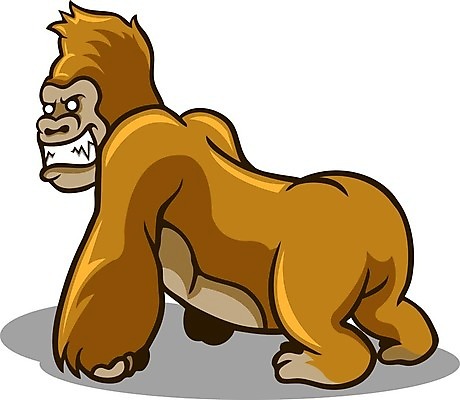 EPS 해외이미지 클립아트 동물 일러스트 장난감 갈색 작음 고릴라 마스코트 열대기후 해외202004 해외일러스트 컬러 포유류 크기 파일형식 벡터 이미지허브