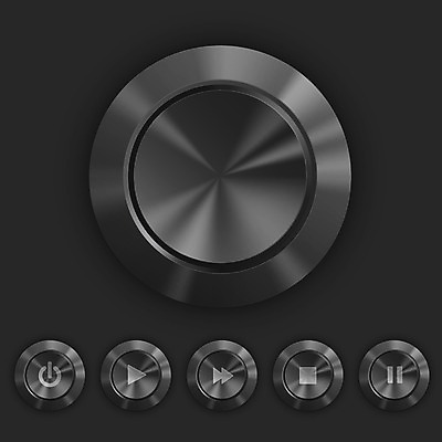 EPS 해외이미지 모양 템플릿 음악 일러스트 놀이 버튼 그림자 금속 검은색 어둠 소리 볼륨 수화기 멀티미디어 그만 플레이어 해외202004 해외일러스트 컬러 재질 문화예술 전화기 파일형식 벡터 이미지허브