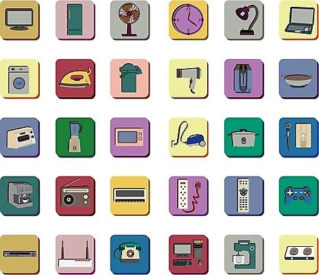 EPS 해외이미지 커피 일러스트 주택 컴퓨터 세트 주방 검은색 텔레비전 기계 게임 공구 전자레인지 오븐 상품 수집 믹서 전화기 라디오 냉장고 조이스틱 세탁기 진공 해외202004 해외일러스트 음료 컬러 놀이 건물 전자제품 가전제품 도구 레인지 게임기 파일형식 벡터 이미지허브