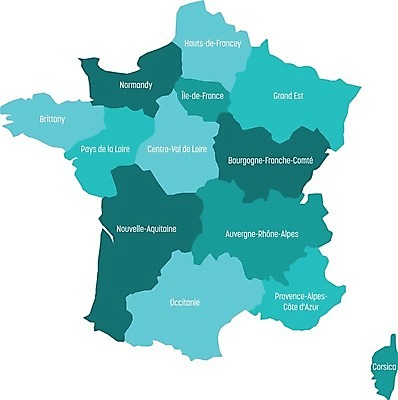 EPS 해외이미지 모양 디자인 유럽 여행 백그라운드 지도 일러스트 비즈니스 새로움 관리 파란색 라벨 프랑스 경계선 이름 변화 심플 영토 지역 대도시 프랑스어 2016년 고립 노르망디 분할 전국 지리 터키석 파리(프랑스) 해외202004 해외일러스트 문자 나라 선 컬러 컨셉 프레임 도시 보석 연도 경계 파일형식 벡터 이미지허브