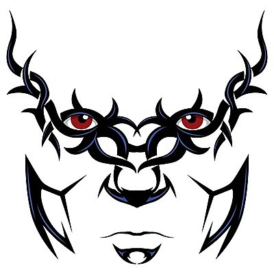 EPS 해외이미지 디자인 얼굴 일러스트 가면 문신 부족 해외202004 해외일러스트 컨셉 신체부위 파일형식 벡터 이미지허브