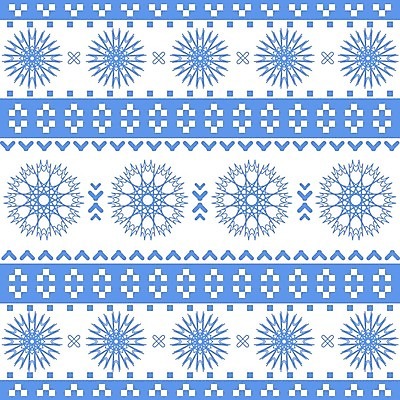 EPS 해외이미지 디자인 겨울 패턴 일러스트 눈꽃 사람없음 파란색 뜨개질 픽셀 해외202004 해외일러스트 계절 컬러 무늬 눈_날씨 취미 파일형식 벡터 이미지허브