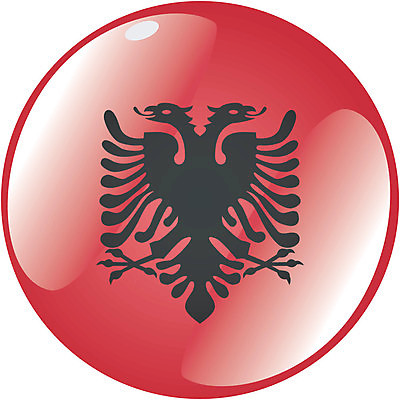 EPS 해외이미지 디자인 여행 일러스트 유리 빛 디지털 깃발 원형 심볼 사인 배지 광택 알바니아 전국 스타일 해외202004 해외일러스트 도형 재질 파일형식 벡터 남유럽 이미지허브